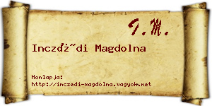 Inczédi Magdolna névjegykártya