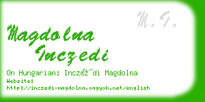 magdolna inczedi business card